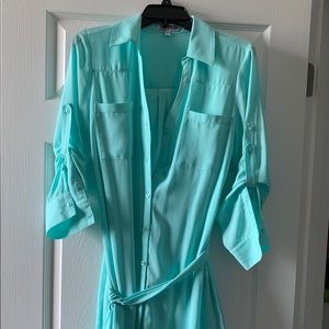 Express portofino dress in sea green/ aqua